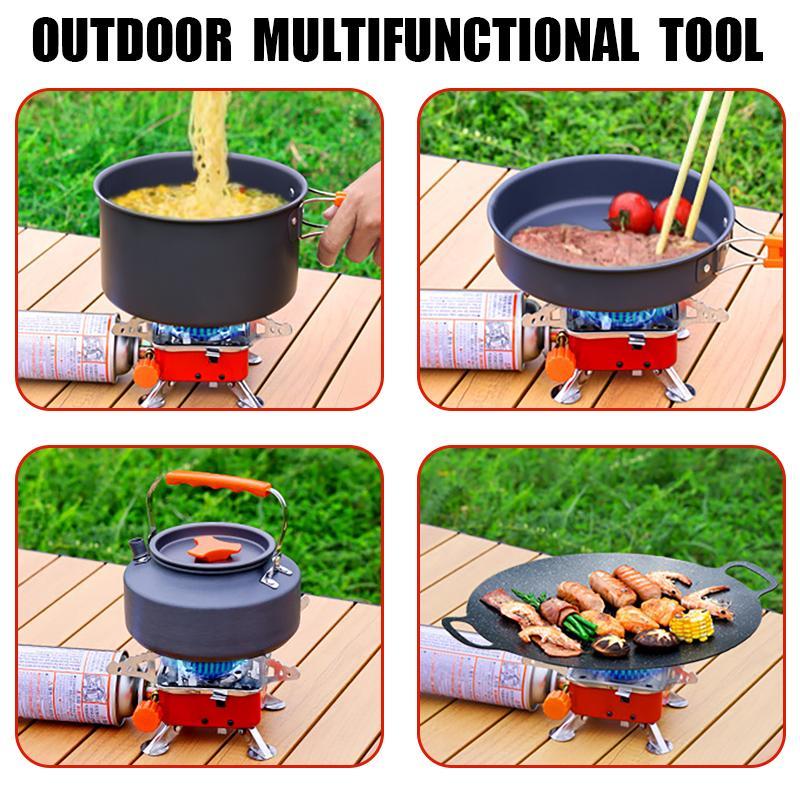 Portable Windproof Foldable Gas Stove, Mini Collapsiable Gas Stove, Mini Outdoor Folding Gas Stove for Home Outdoor Camping Picnic Barbecue