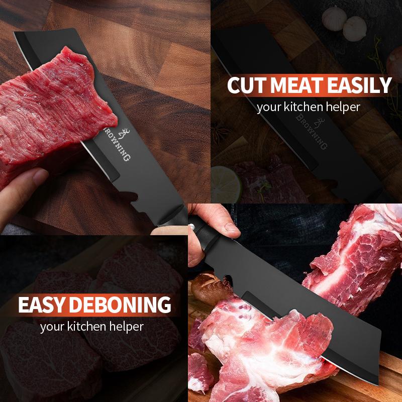 Camping high hardness multi-use knife DC portable fixed blade knife, multifunctional cutting knife kitchen multi-use knife with sheath