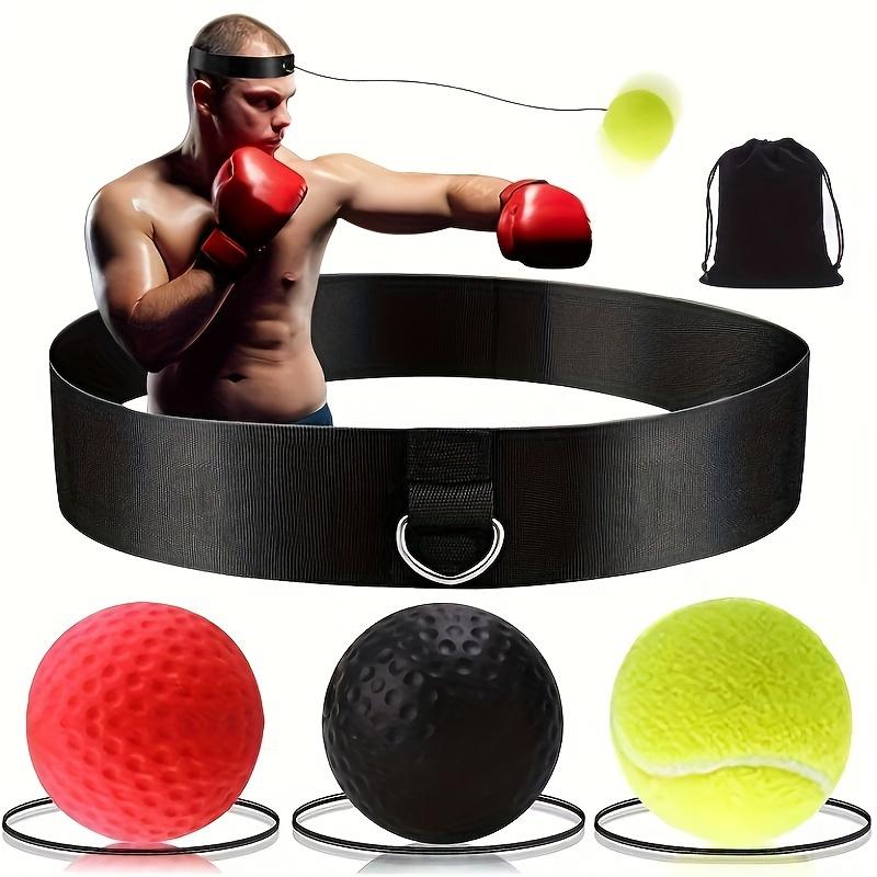 Boxing Reflex Training Balls With Adjustable Headband, And Red Soft Light Ball - Improve Speed And Hand-Eye Coordination For Men, Boxing Equipment