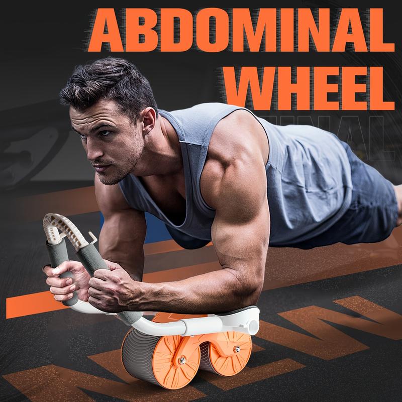 Elbow support automatic rebound abdominal wheel, abdominal exercise machine abdominal muscle roller, abdominal muscle training equipment, trolley core strengthening trainer fitness abdominal training,christmas gift