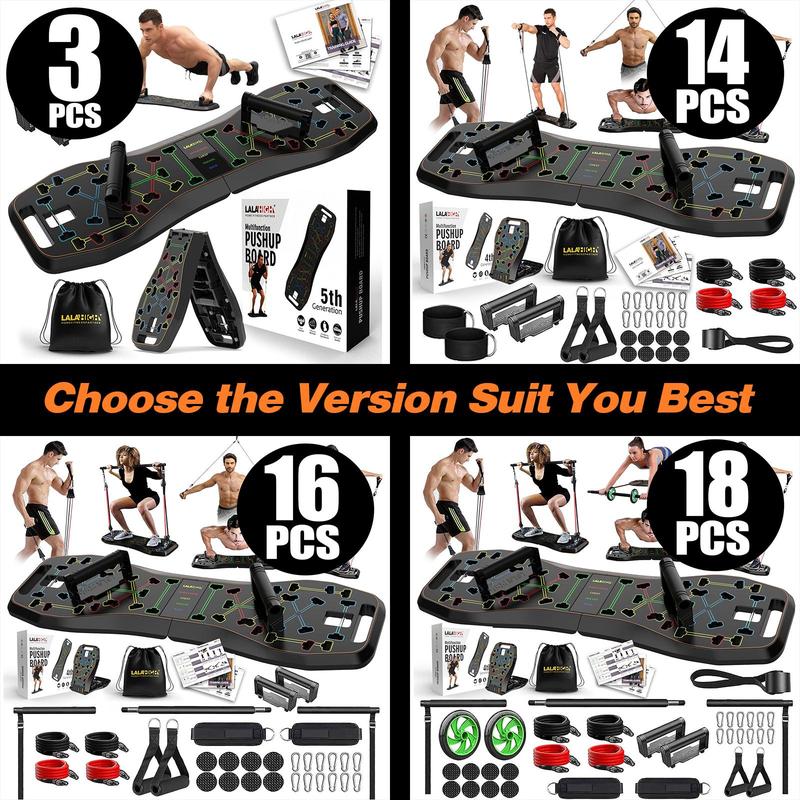 LALAHIGH Portable Home Gym System: Home Gym Equipment for Men – Achieve Your Dream Body with This Push Up Board and Workout Equipment Designed to Sculpt Abs, Butt, and Arms from Home!