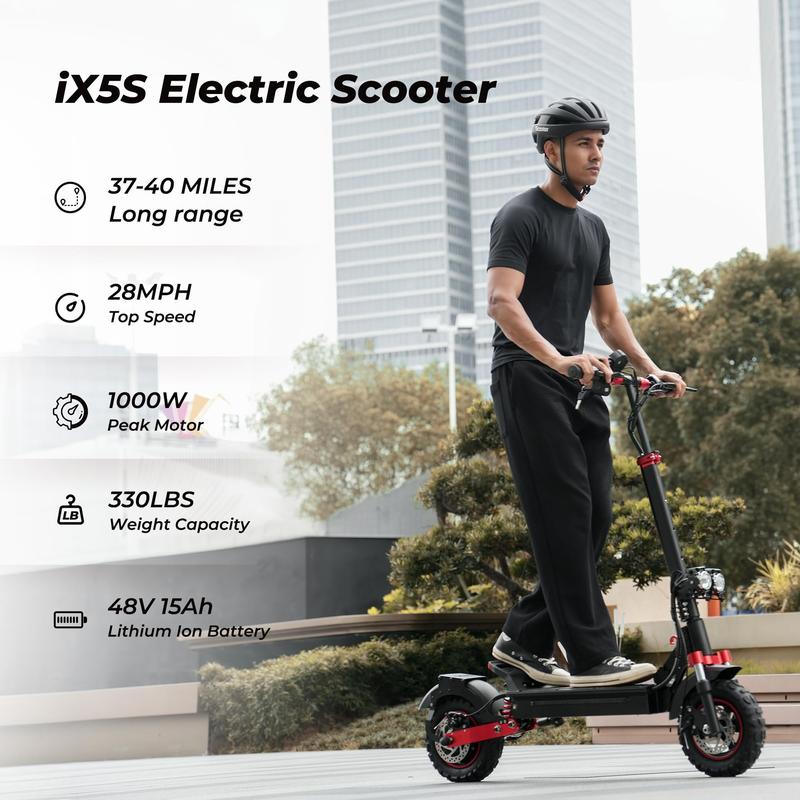 iScooter iX5S Electric Scooter, 40 Miles Long Range & 28 38 MPH Top Speed E Scooter, 10