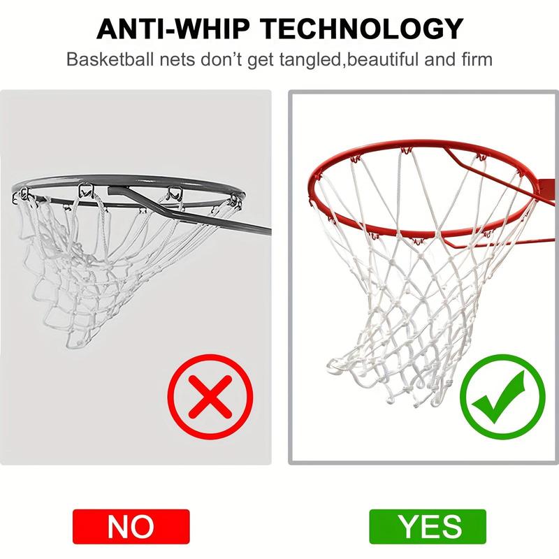 Basketball Net with Loops, Heavy Duty Replacement Basketball Net with 12 Loops, Detachable Basketball Rack Net for Indoor & Outdoor, No Basketball Frame