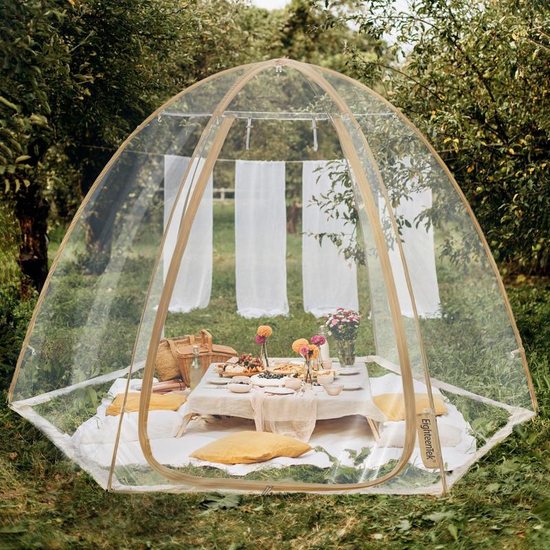 EighteenTek 10'x10' Winter Tent  Pop Up Bubble Tent Fully Transparent Four Seasons Gazebos