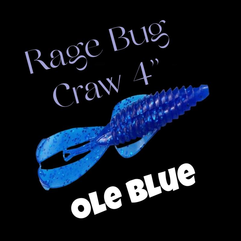 Rage Bug Craw 4” Five Per Pack Multiple Fish Catching colors