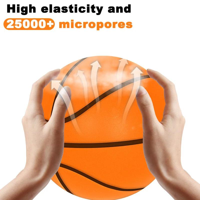 Silent Basketball Diameter 18 21 24 CM Indoor Mute Bouncing Basketball High Density Soft PU Foam Squeezable Ball Quiet No Noise