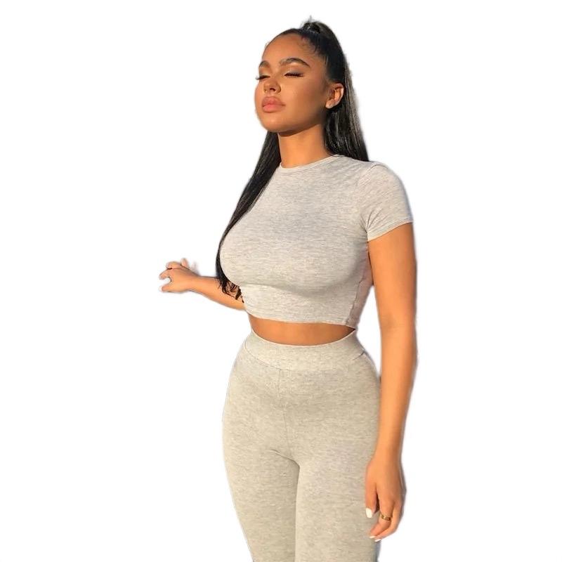 2 piece women’s crop top tracksuit set Brown Grey white and black!