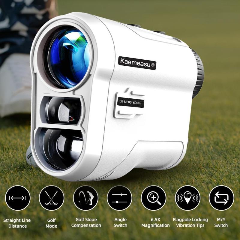 Golf Rangefinder with Slope and Pin Lock Vibration, Rechargeable Laser Golf Rangefinder External Slope Switch for Golf Tournament Legal, Rangefinders with Rechargeable Battery, Laser Range Finder