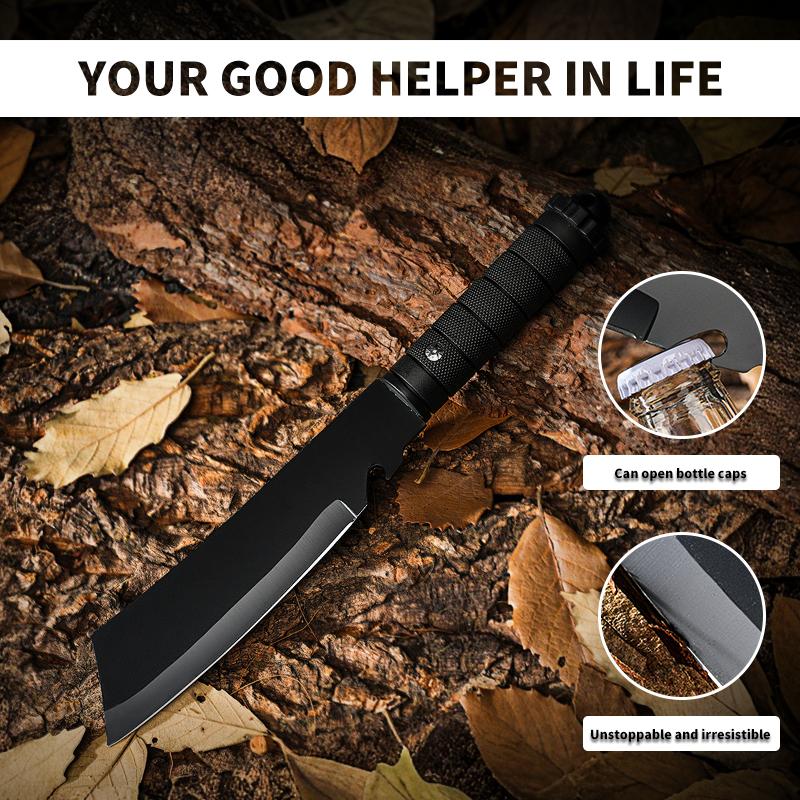 2-Piece Outdoor Multi-Purpose Knife with SheathBarbecue PatioCutting SteakKnifeCutting BarbecueKnifeCutting Chicken WingKnifeBarbecue KnifeCan Open Bottle CapsOutdoor Cooking Knife