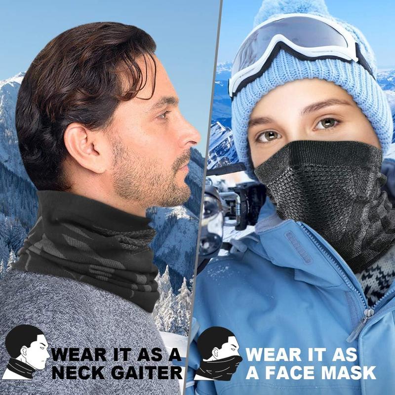 Winter Neck Warmer Gaiter Windproof Face Mask Balaclava Bandana for Men Women Ski Snowboard