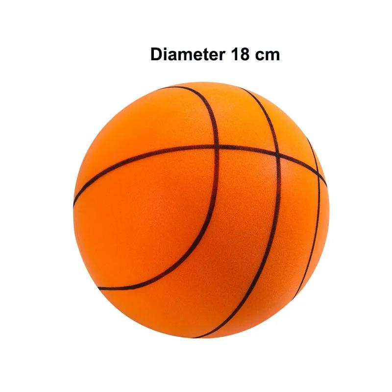 Silent Basketball Diameter 18 21 24 CM Indoor Mute Bouncing Basketball High Density Soft PU Foam Squeezable Ball Quiet No Noise