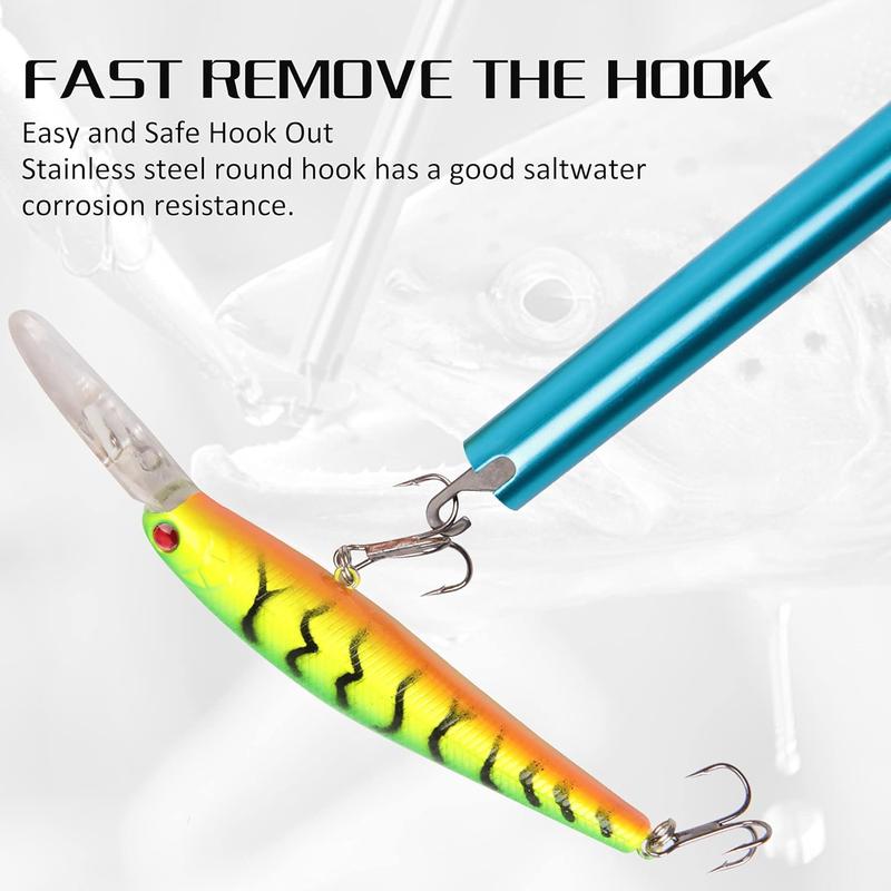 Portable Fish Hook Remover Tool, 1 Count Lightweight & Easy Squeeze Out Fishing Hook Separator, Aluminum Fish Dehooker for Saltwater Freshwater Fishing