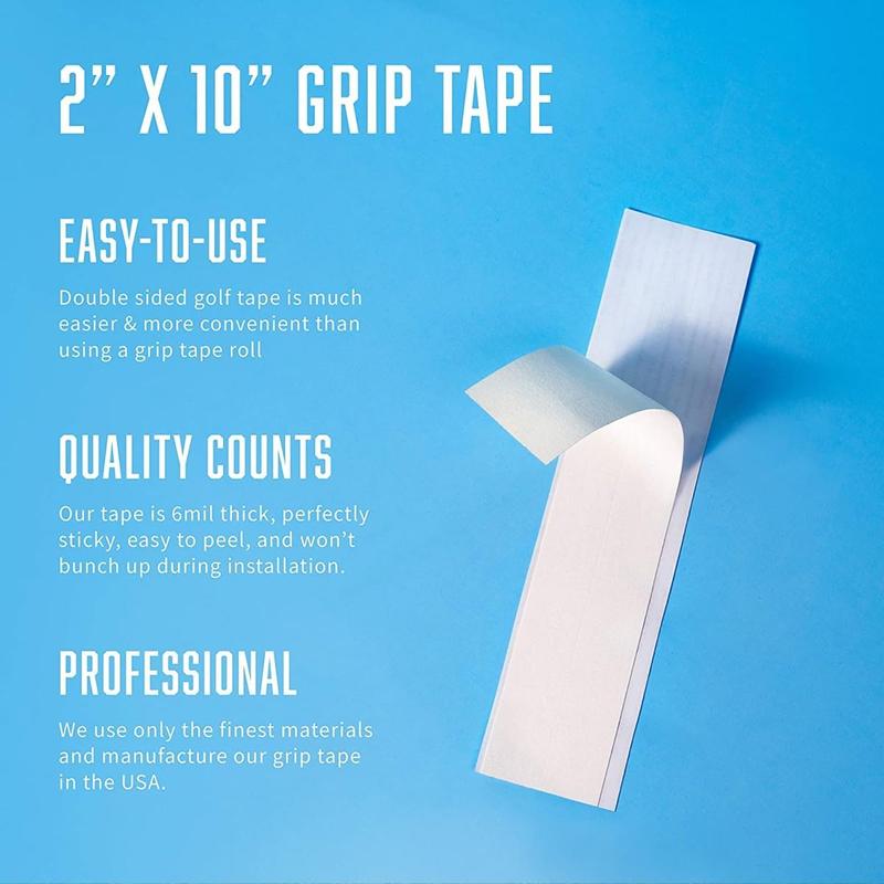 Golf Grip Tape (10pcs), Professional Golf Grip Tape, Solvent Activated Double Sided Adhesive Strips for Regripping Golf Clubs