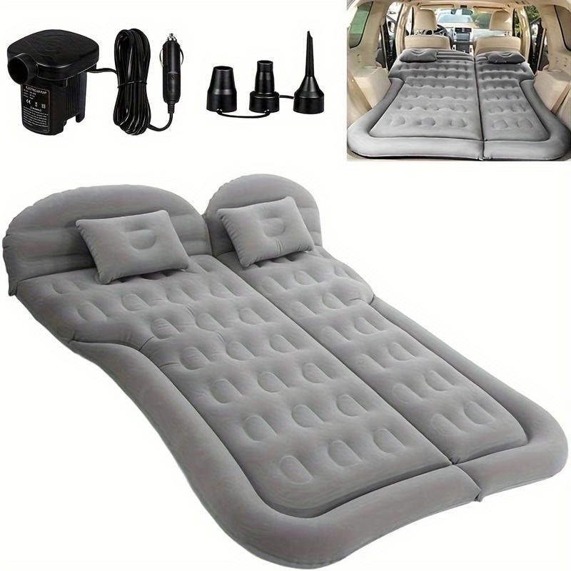 Thickened SUV Air Mattress Bed - Inflatable Camping Cushion with Electric Air Pump, Portable Sleeping Pad for Travel, Upgraded Version, Black, Spacious and Comfortable