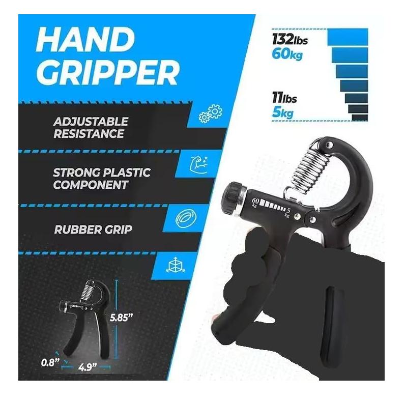 Hand Grip Strengthener Exercise Kit with 5 Counts, Hand Exerciser for Men Women, Power Hand Grip Trainer, Finger Stretcher, Grip Ring, Stress Relief Ball