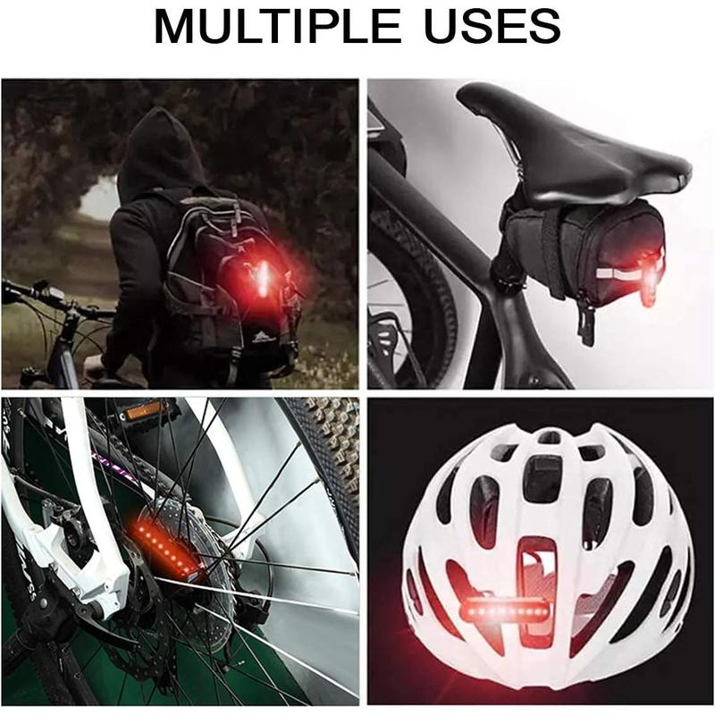 USB Rechargeable Bike Tail Light 2 count,1200mAh Runtime 50 Hours,Ultra Bright LED Bike Rear Light,5 Light Mode Options,IPX5 Waterproof(2 USB Cables Included)