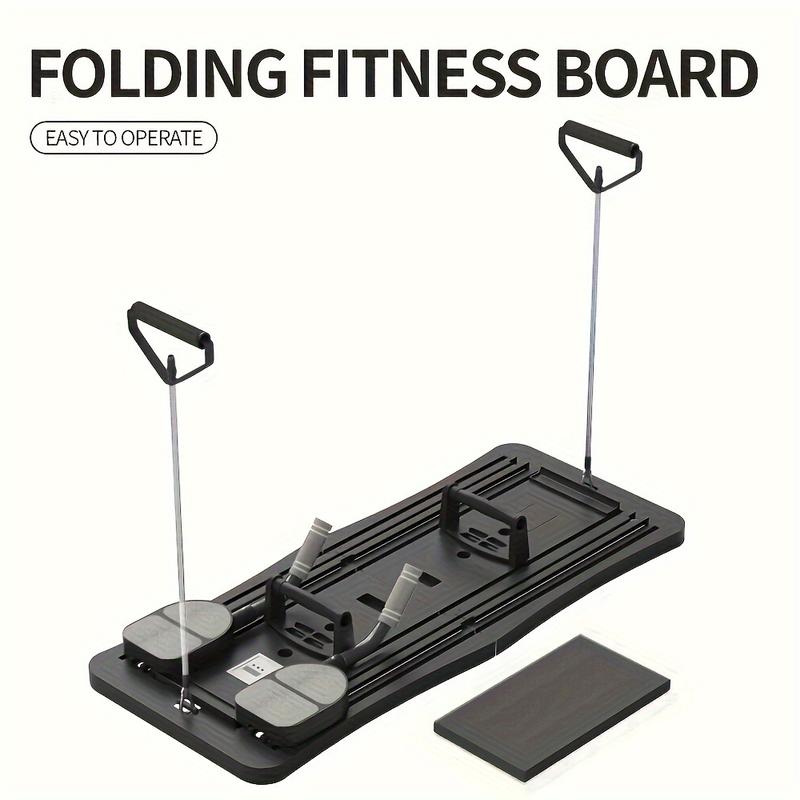 Folding Fitness Board, Abdominal Wheel, Automatic Rebound, Core Training, Home Gym Equipment, ABS Material, No Power Required