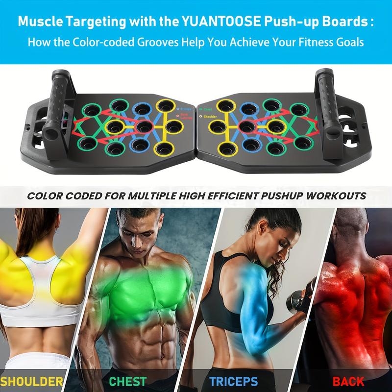 Folding Push Up Board With Handle Multifunctional Folding Push Up Board, Suitable For Home Exercise, Used For Strength Training, Building Strong Chest Muscles And Improving Overall Health grip  strength