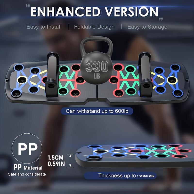 Folding Push Up Board With Handle Multifunctional Folding Push Up Board, Suitable For Home Exercise, Used For Strength Training, Building Strong Chest Muscles And Improving Overall Health grip  strength