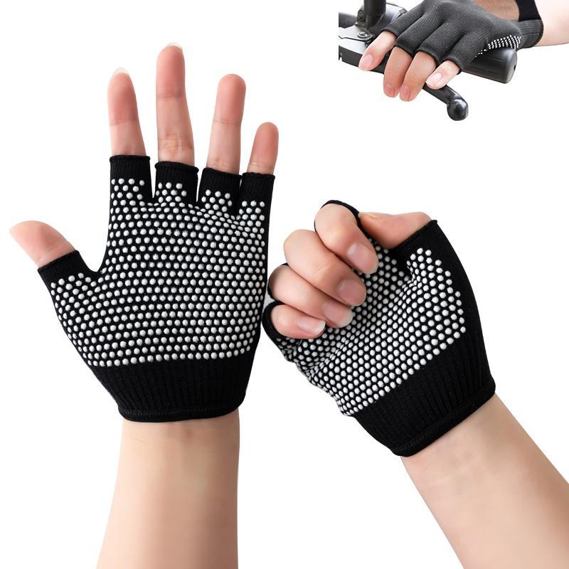 Women's Anti-slip Yoga Gloves, Breathable Comfortable Fitness Half Finger Gloves, Outdoor Cycling Bicycle Pilates Sports Gloves