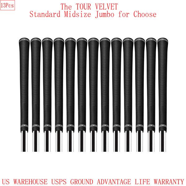 13Pcs Golf Grip The Tour Velvet Anti-Slip 60R Rubber Grip in 3 Sizes for Golf Clubs