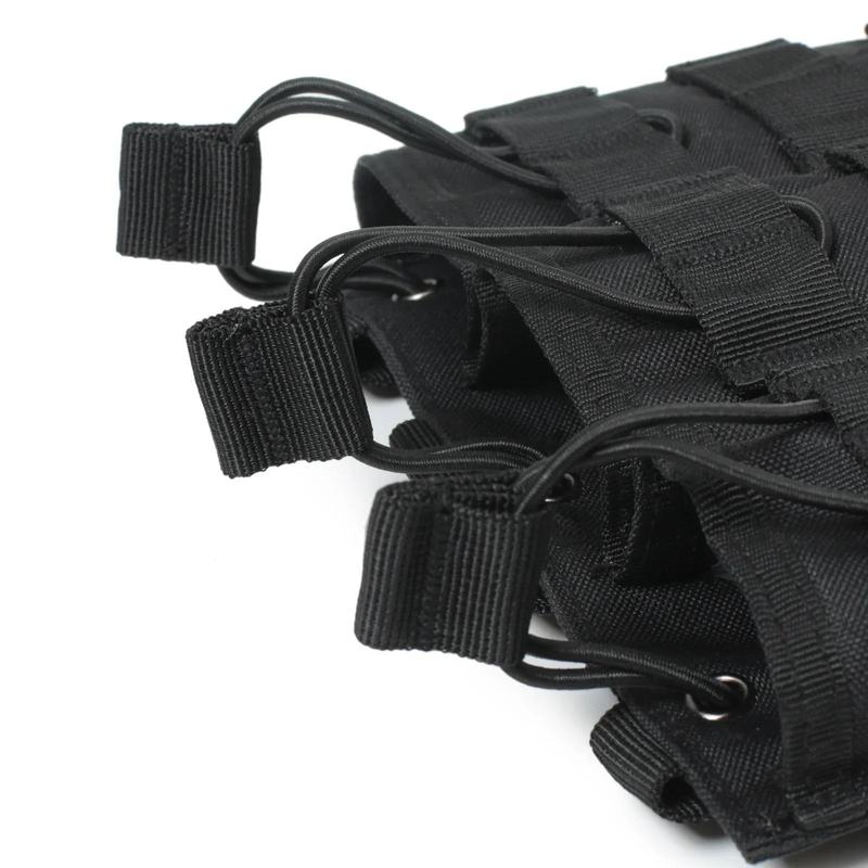 Triple Magnetic Pouch, 1 Count Open Top 5.56mm Magazine Pouch, Tactical Molle Mag Carrier, Nylon Airsoft Hunting Magazine Pouch