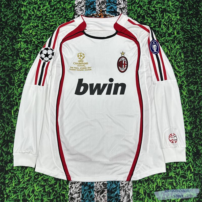 AC Milan 06-07 UEFA Champions League final version of Kaka long short-sleeved jersey Inzaghi team uniforms retro suit soccer uniforms