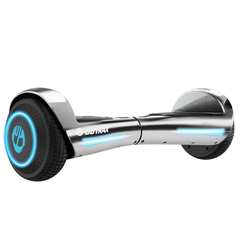 Hoverboard with Bluetooth Speaker – 6.2mph Top Speed, Chrome Finish, for Kids Ages 8+ and Up to 176lb Weight Capacity