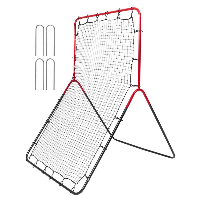 VEVOR Baseball And Softball Rebounder Net, 3 x 4.5 ft PitchBack Baseball Pitching Nest, 3-Way Baseball, Softball Pitchback Net, Fielding Trainer, Bounce Back Net for Fielding Throwing Practice