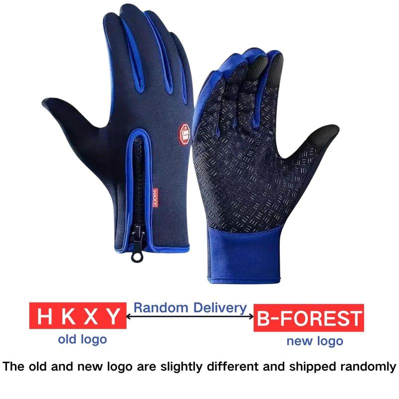 Winter Gloves for Men Gifts, 1 Pair Warm Touchscreen Gloves, Zipper Design Waterproof Gloves for Cycling and Outdoor Sports, Gym Accessories