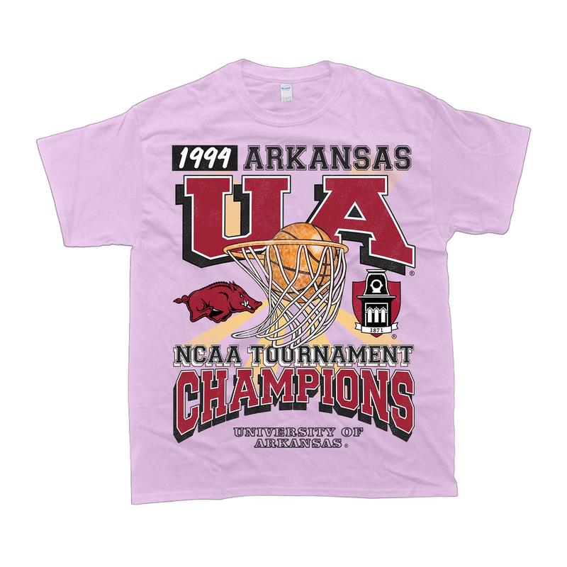 University of Arkansas Tournament Champs NCAA Merch, graphic vintage sports tees summer shirts for men