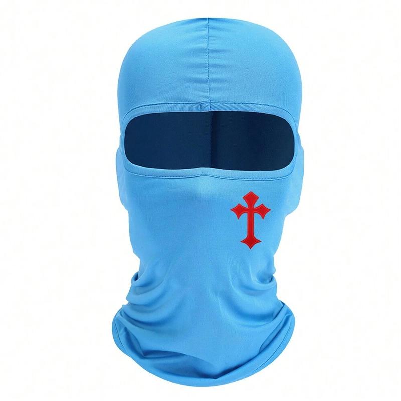 1pc Cross Print Ski Mask Balaclava Face Mask For Men Women UV Protection Windproof Scarf For Snowboard Motorcycle