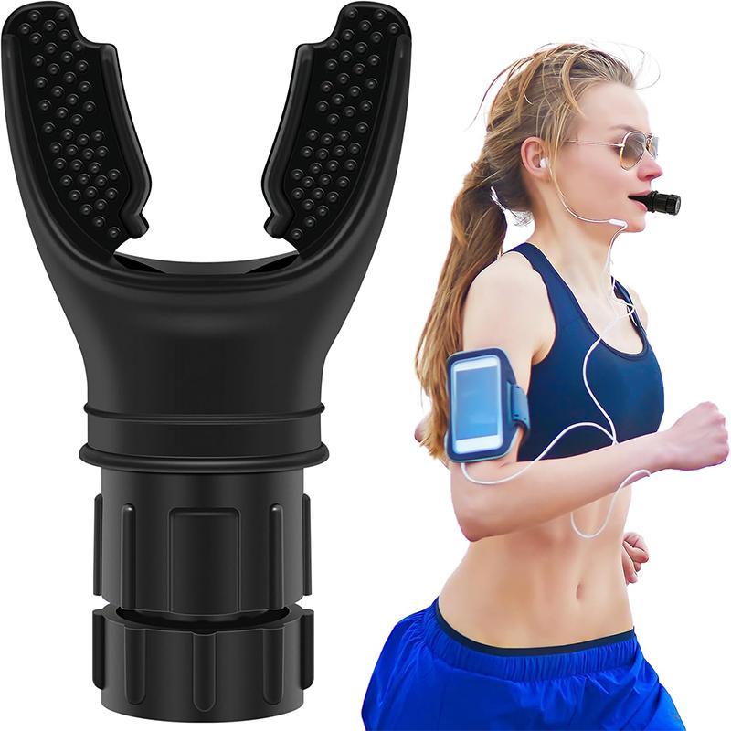 Portable Respiratory Muscle Trainer with Resistance Adjustable, Durable Silicone Exercise Trainer for Improved Endurance and Strength, Easy-to-clean