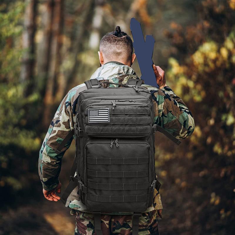 40L Military Tactical Backpack 3 Day Assault Survival Molle Pack Bug Out Bag Fishing Backpack Rucksack With USA Flag Patch