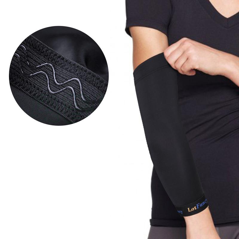 Pair Copper Arm Compression Elbow Sleeve Brace Wrap Support Sports Sleeves