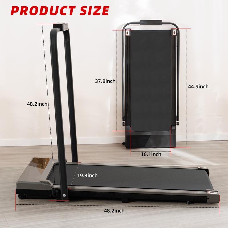 2-in-1 walking mat Treadmill with remote control for Obese people Desktop treadmill with stand Low noise under table treadmill wheels for easy movement Folding treadmill, portable at 6.2 MPH Suitable for home and office use