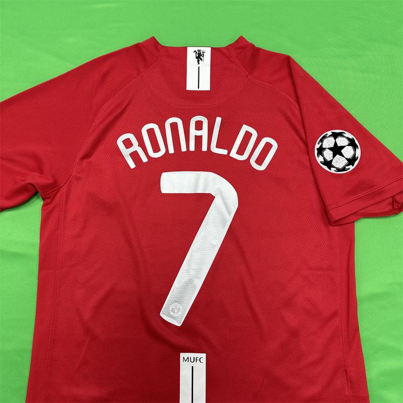 Nike 08 09 Retro Manchester United  Final Edition RONALDO  #7 Vintage Soccer  Jerseys