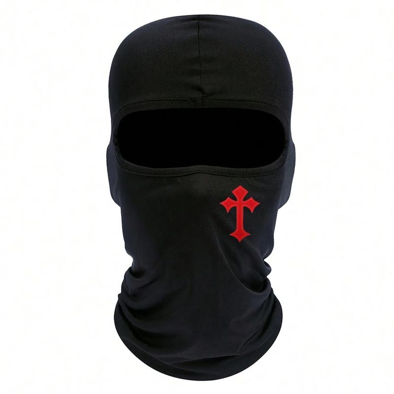 1pc Cross Print Ski Mask Balaclava Face Mask For Men Women UV Protection Windproof Scarf For Snowboard Motorcycle