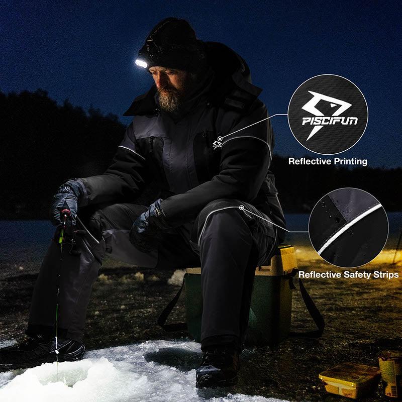 Piscifun Ice Fishing Insulated Jacket&Bibs Waterproof