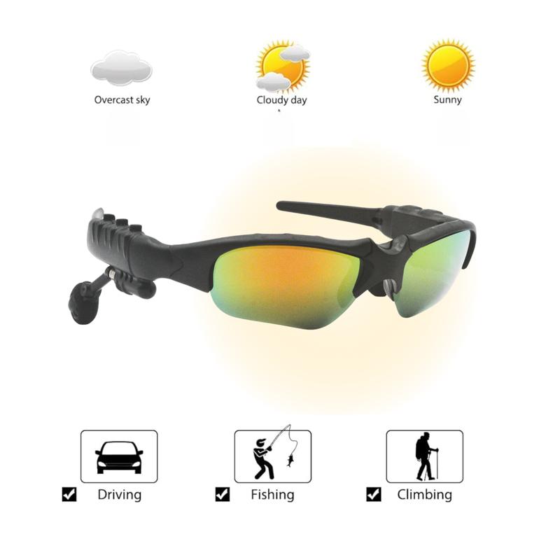 Smart Sport Sunglasses 5.0: Bluetooth Handsfree Headset with Enhanced UV Protection, Polarized Lenses, and Long Battery Life. Wireless Smart