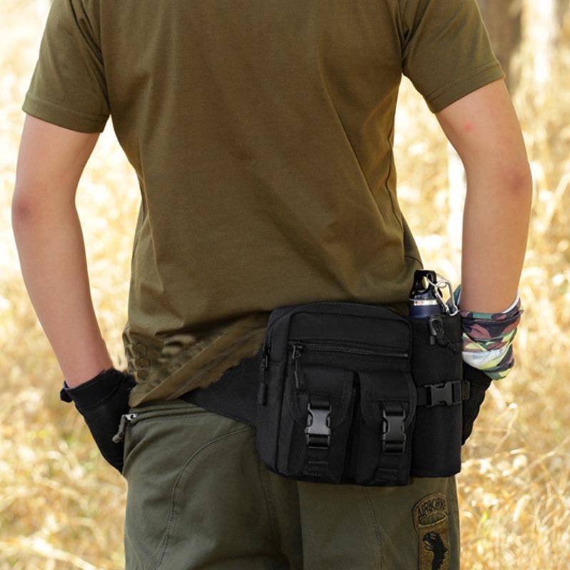 Outdoor Cycling Waist Bag, Multifunctional Water Bottle Storage Bags, Running Headset Storage Equipment