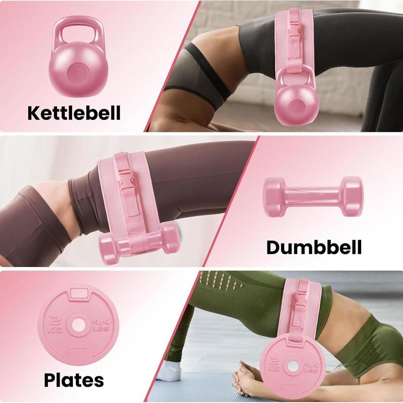 Exercise Hip Thrust Belt, Dumbbell Hip Thrust Belt, Comfortable Hip Thrust Belt with Slip Padding, Kettlebells Or Plates for Gym Or Home Workouts