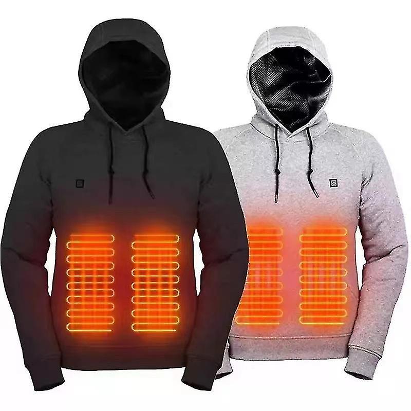 Outdoor Electric Usb Heated Sweater Hoodie Men Winter Warm Heated Clothes Charging Warm Jacket Sportswear Newway