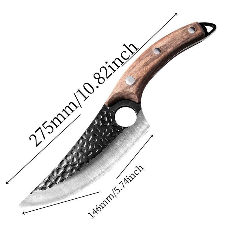 Outdoor Camping Hiking Knife, Stainless Steel Bone Planer Knife, Handheld Knife with Leather Case, Kitchenware for Outdoor Camping Hiking