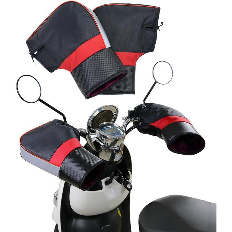 Motorcycle Handlebar Gloves Windproof Waterproof Winter Cycling Gloves Mittens Universal Motorbike Hands Warmer Snowmobile Scooter ATV Motorbike Handle Grip Gloves Thermal Gloves E- bike Cycling Gloves