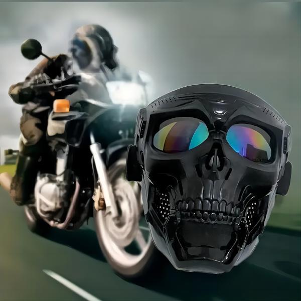 Skull Mask Halloween Gift, Tactical Full Face Protection Outdoor Riding Off-Road Motorcycle Windproof Goggles