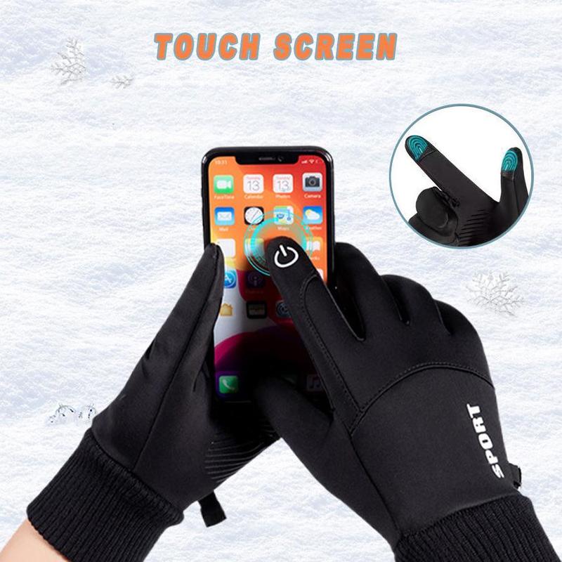 Sporty Unisex's Touch Screen Windproof Water Discharge Warm Winter Gloves, Non-slip Breathable Comfortable Sports Gloves for Outdoor Sports, Running, Cycling, Mountaineering, Driving, Hiking, Walking