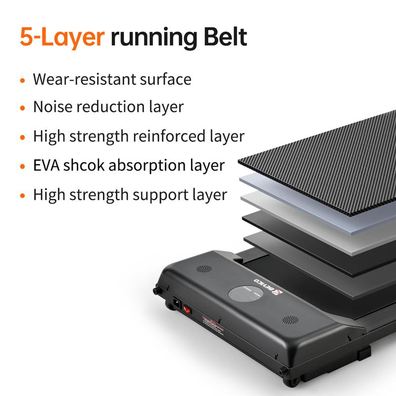 2-in-1 walking mat Treadmill with remote control for Obese people Desktop treadmill with stand Low noise under table treadmill wheels for easy movement Folding treadmill, portable at 6.2 MPH Suitable for home and office use