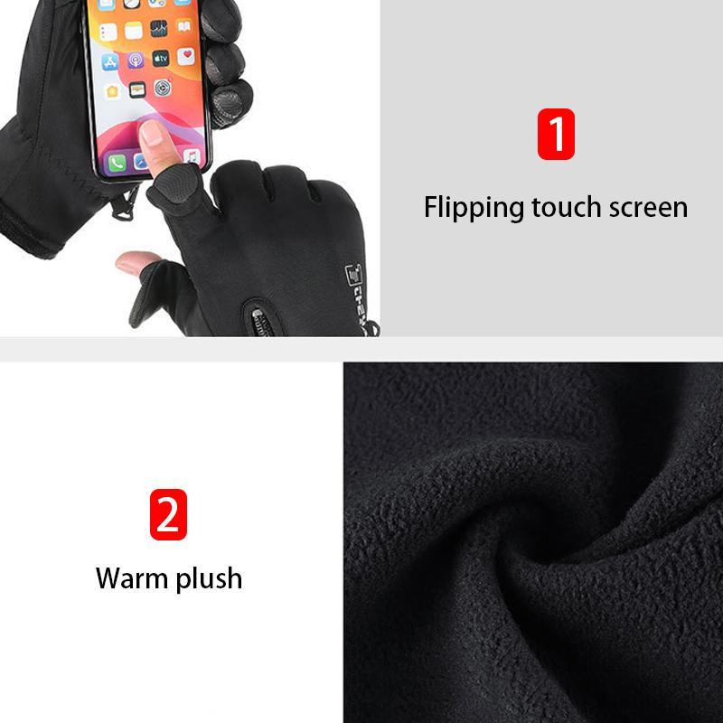 1 Pair Warm Winter Gloves, Waterproof Windproof Touch Screen Gloves, Sports Gloves for Outdoor Cycling Skiing, Gym Accessories