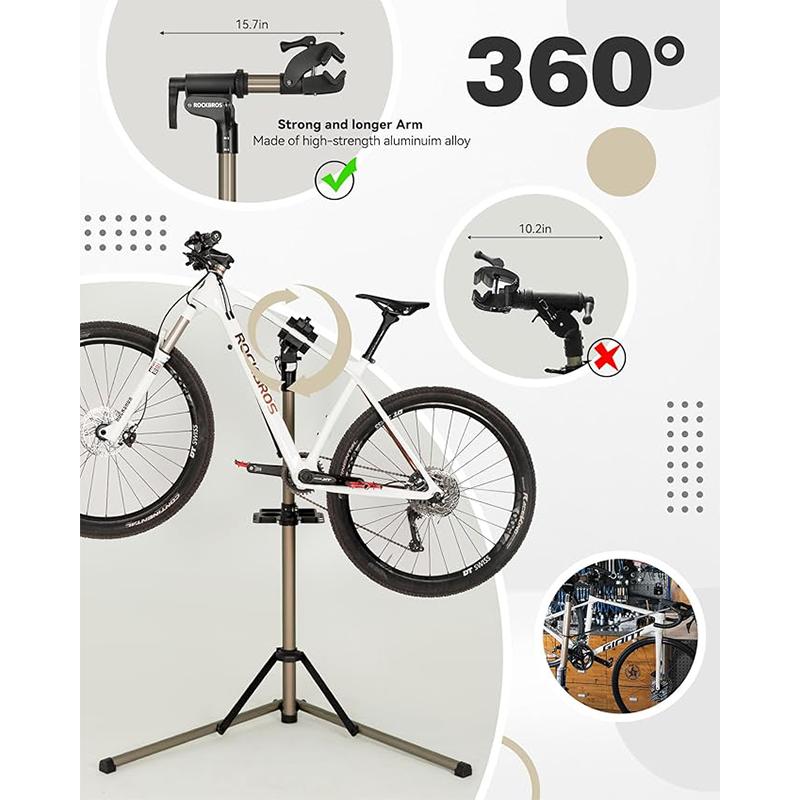 ROCKBROS Bike Repair Stand Max 65 lbs Home Bike Bicycle Stand for Mechanic Maintenance Rack Road Mountain Bikes Repair Stand